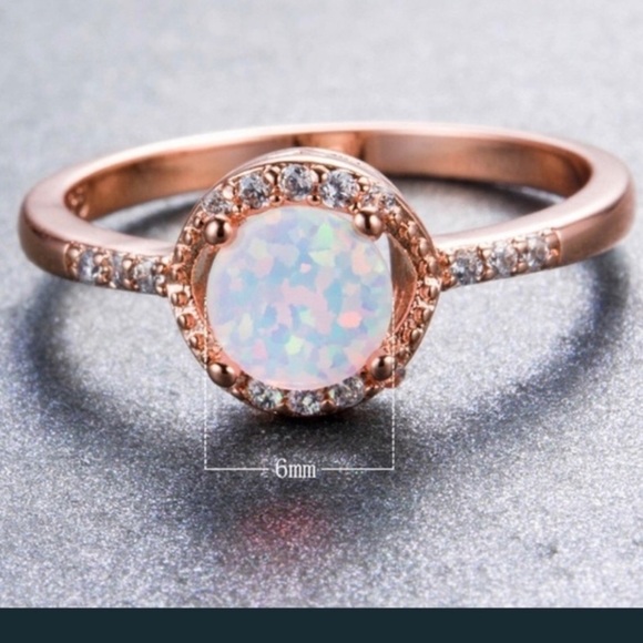 Fire Opal 18k rose gold Ring - Picture 5 of 5